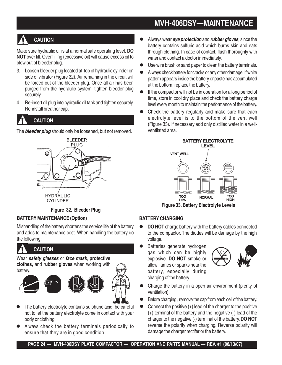 Mvh-406dsy—maintenance | Multiquip MVH406DSY User Manual | Page 24 / 72