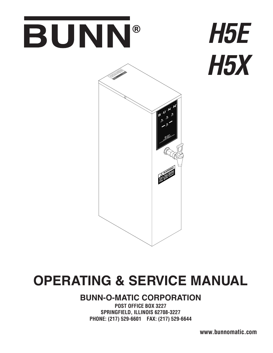 Bunn H5X User Manual | 22 pages
