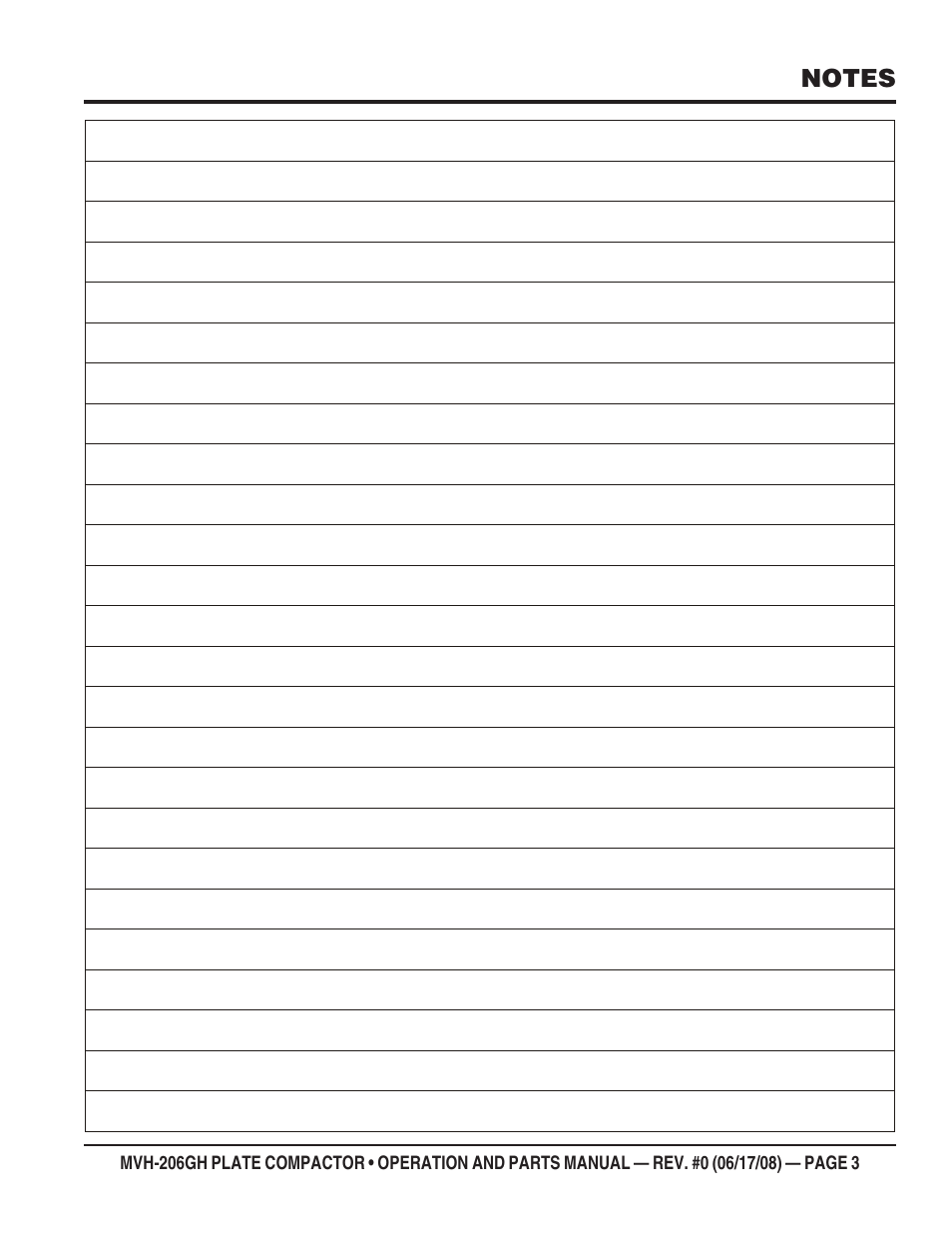 Multiquip MVH206GH User Manual | Page 3 / 80
