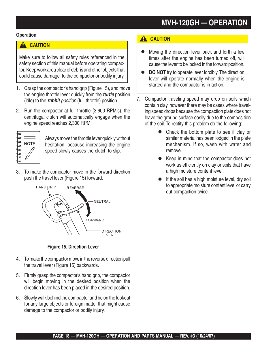 Lmvh-120gh — operation | Multiquip MVH120GH User Manual | Page 18 / 80
