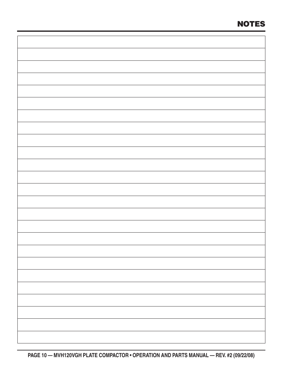 Multiquip MVH120VGH User Manual | Page 10 / 78