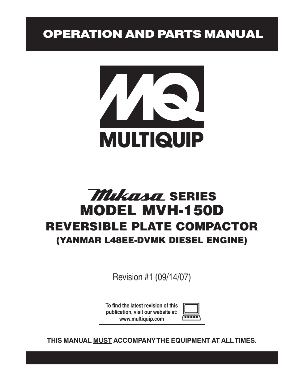 Multiquip MVH150D User Manual | 64 pages