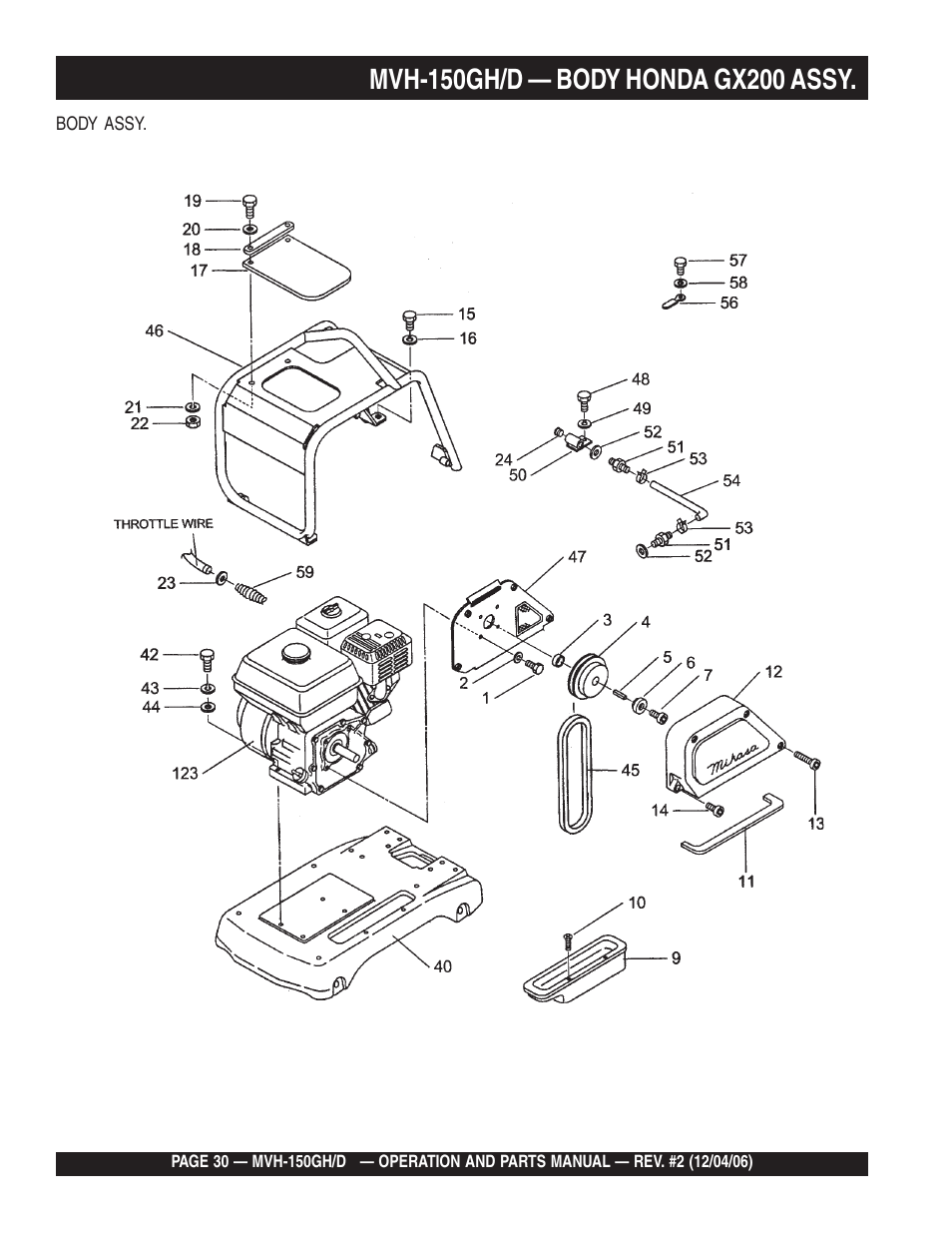 Multiquip MVH150D User Manual | Page 30 / 90