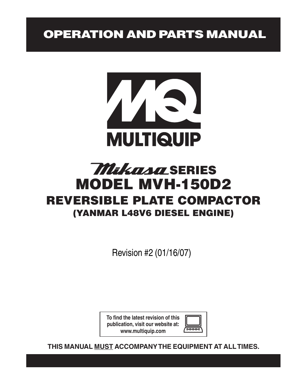 Multiquip MVH150D2 User Manual | 64 pages