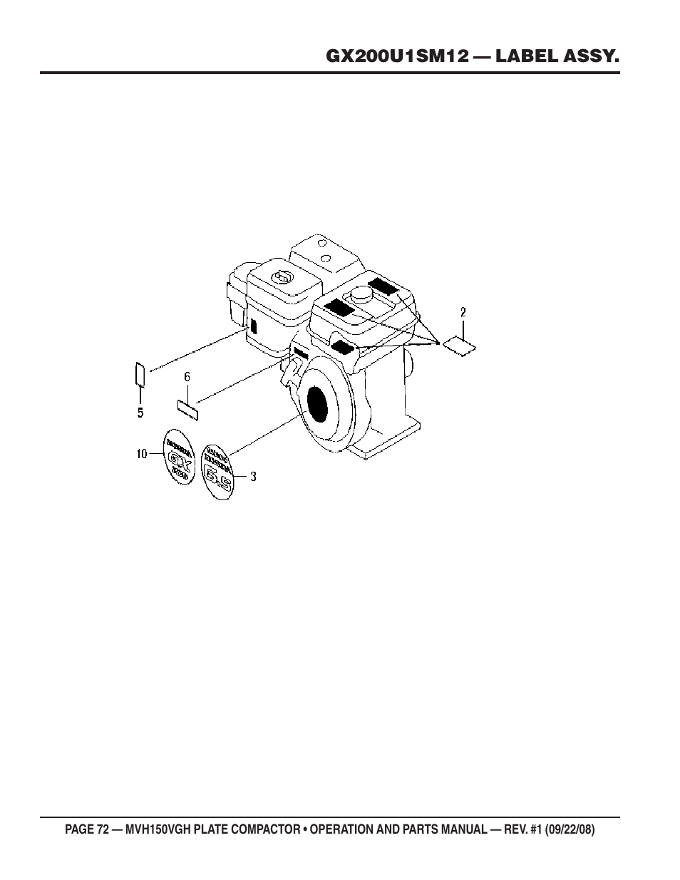 Multiquip MVH150VGH User Manual | Page 72 / 78