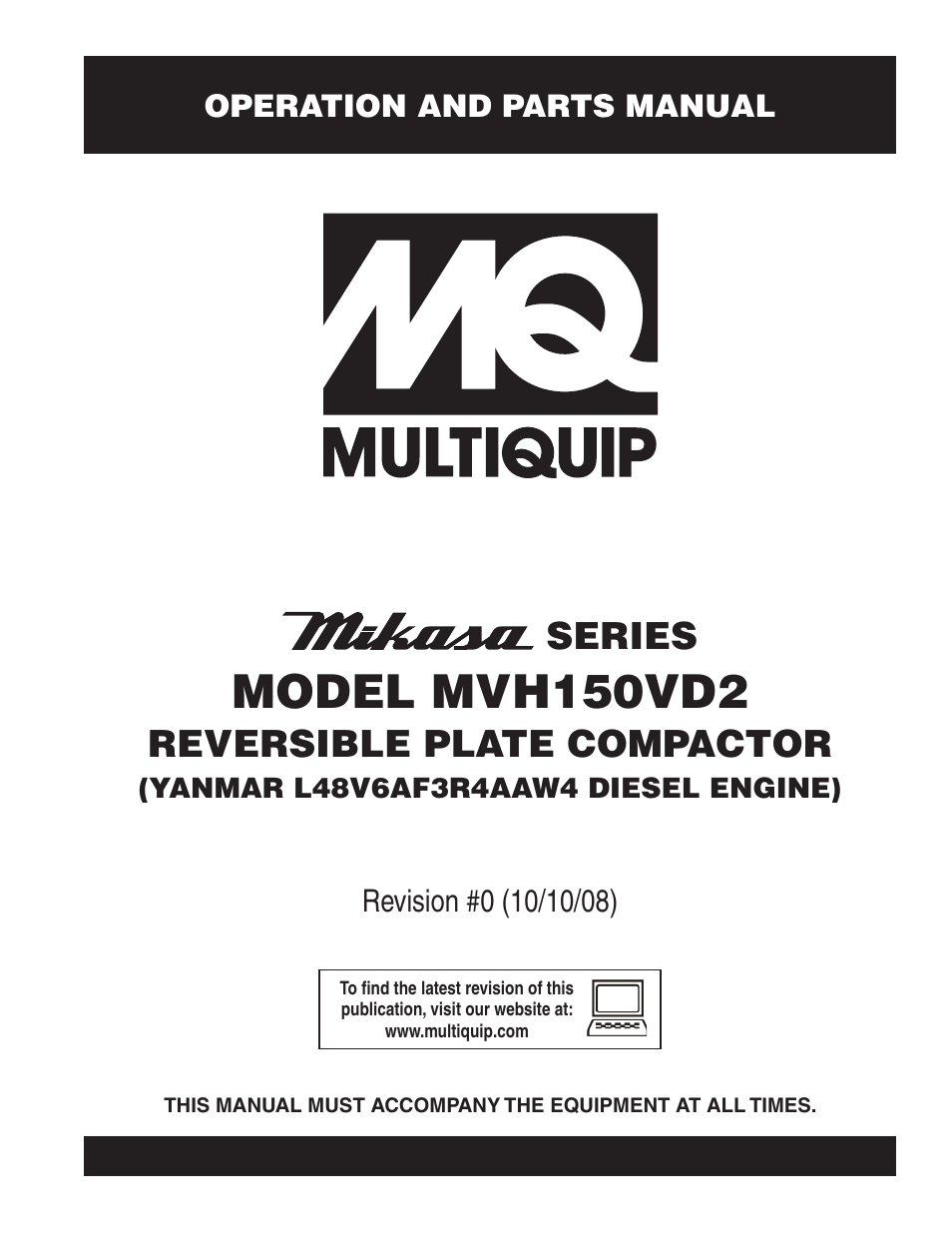 Multiquip MVH150VD2 User Manual | 64 pages