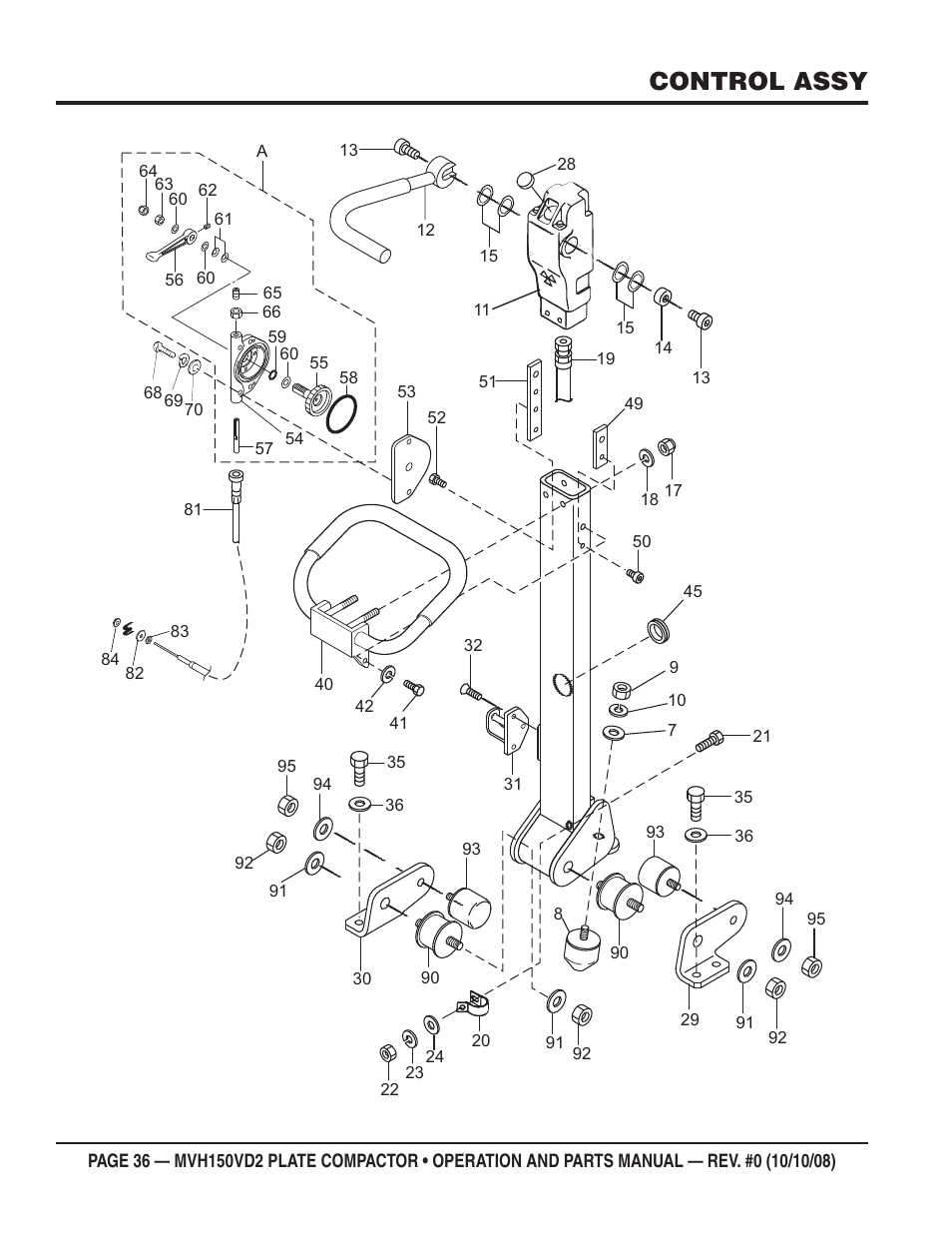 Control assy | Multiquip MVH150VD2 User Manual | Page 36 / 64