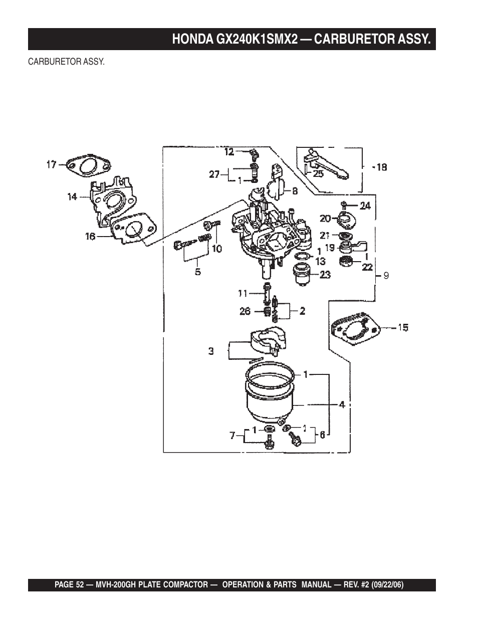 Multiquip MVH200GH User Manual | Page 52 / 82