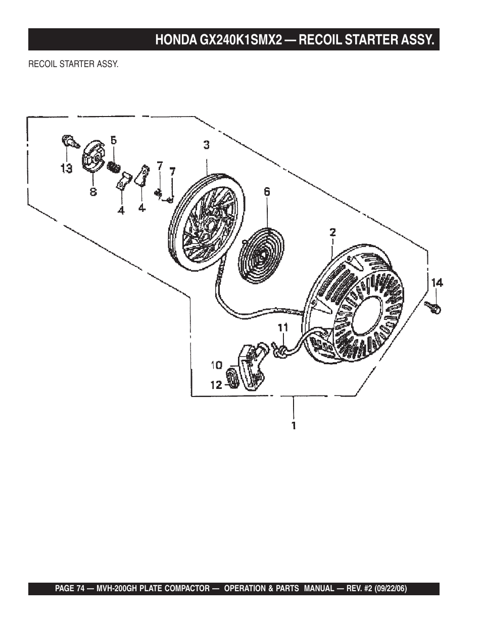 Multiquip MVH200GH User Manual | Page 74 / 82