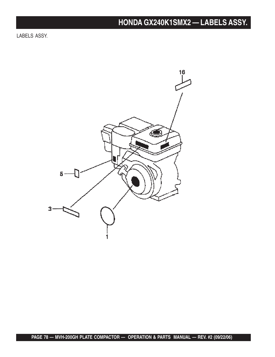 Multiquip MVH200GH User Manual | Page 78 / 82