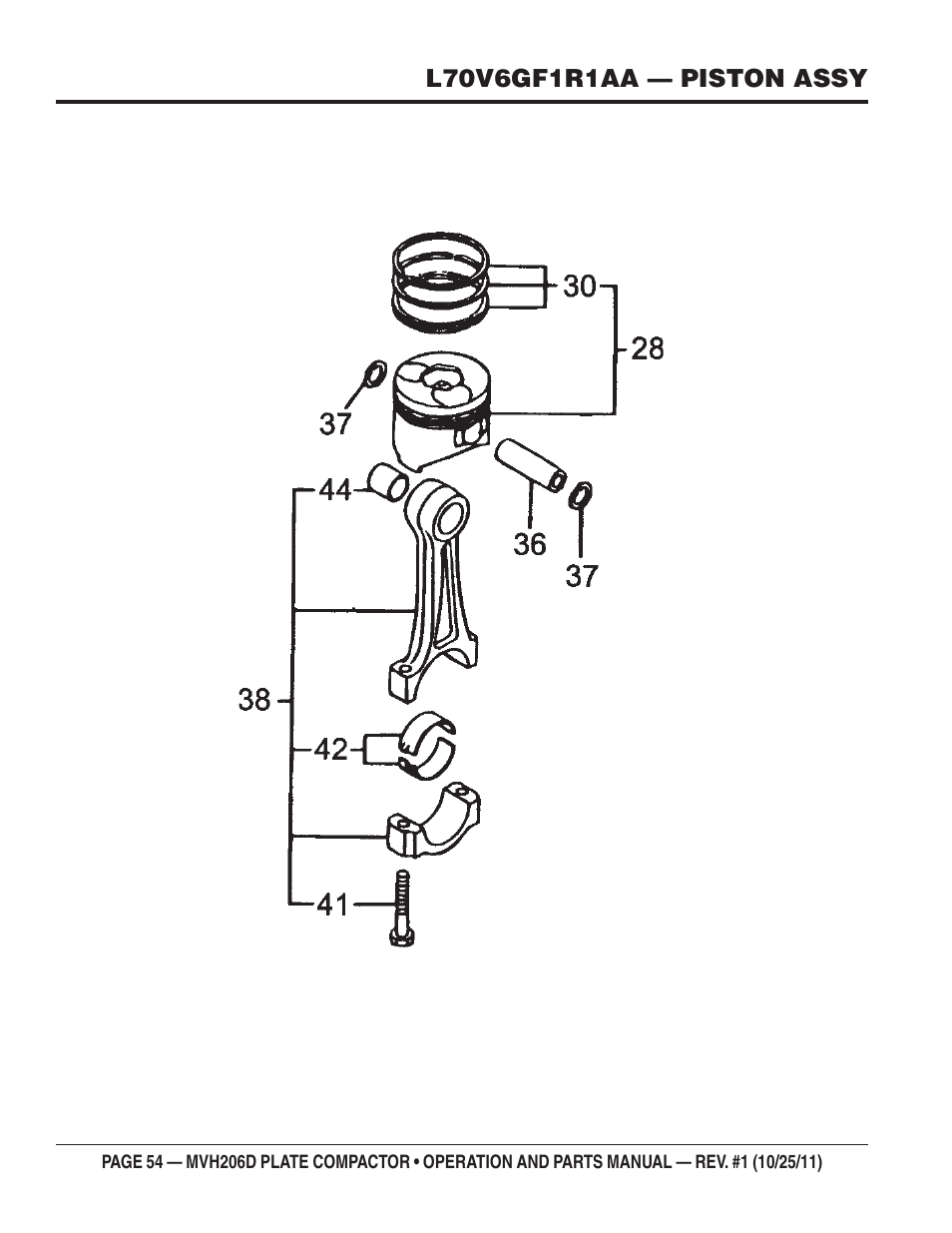 Multiquip MVH206D User Manual | Page 54 / 72