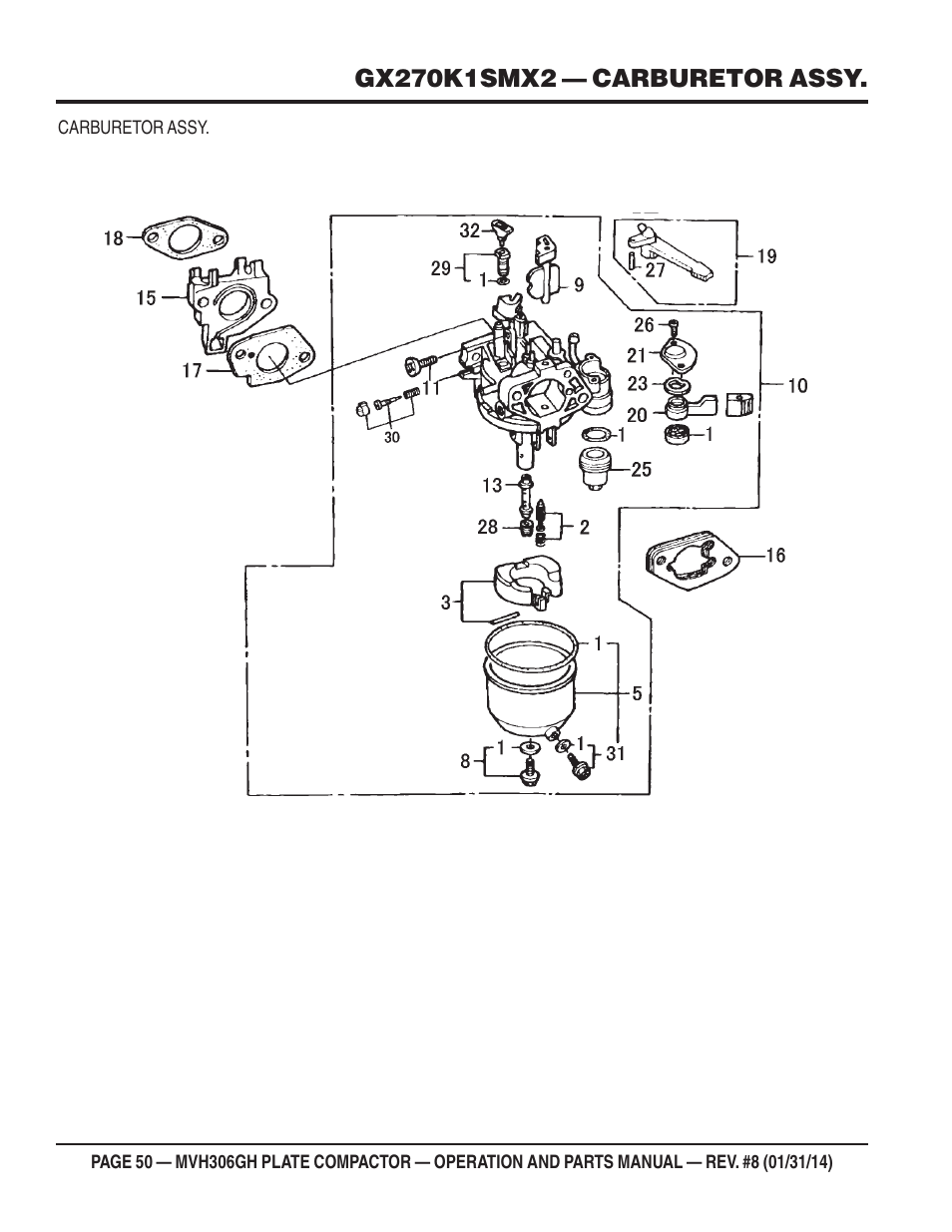 Multiquip MVH306GH User Manual | Page 50 / 80