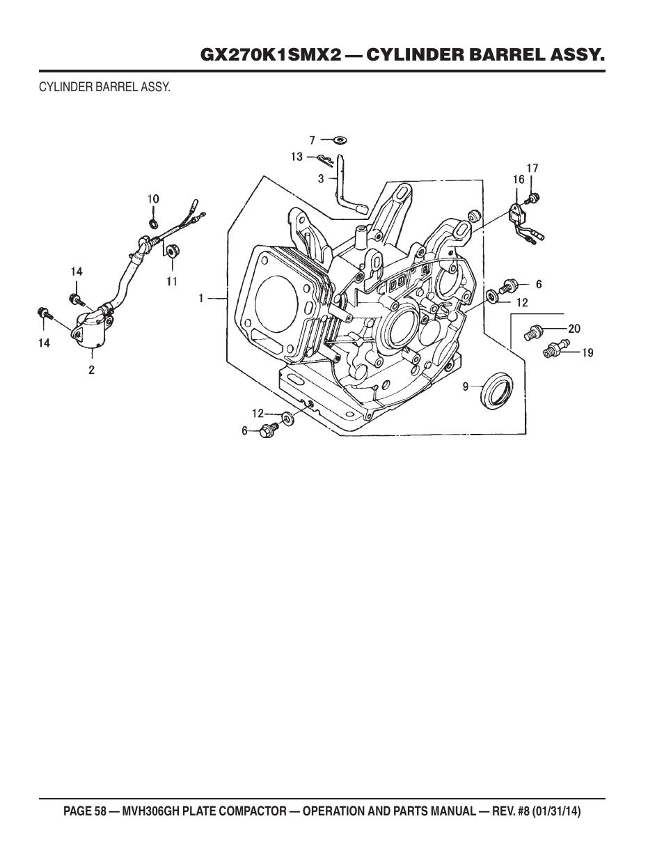 Multiquip MVH306GH User Manual | Page 58 / 80
