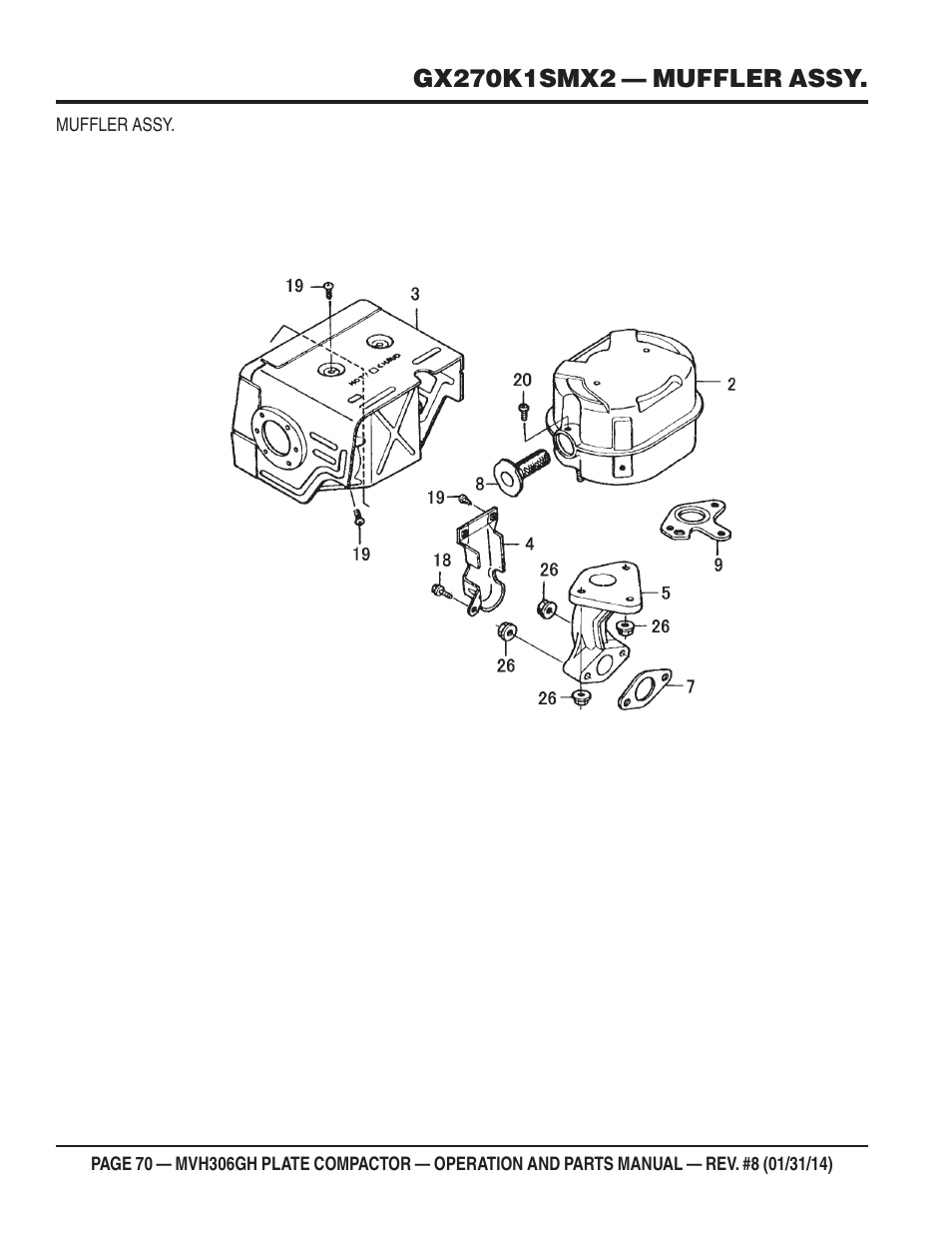 Multiquip MVH306GH User Manual | Page 70 / 80