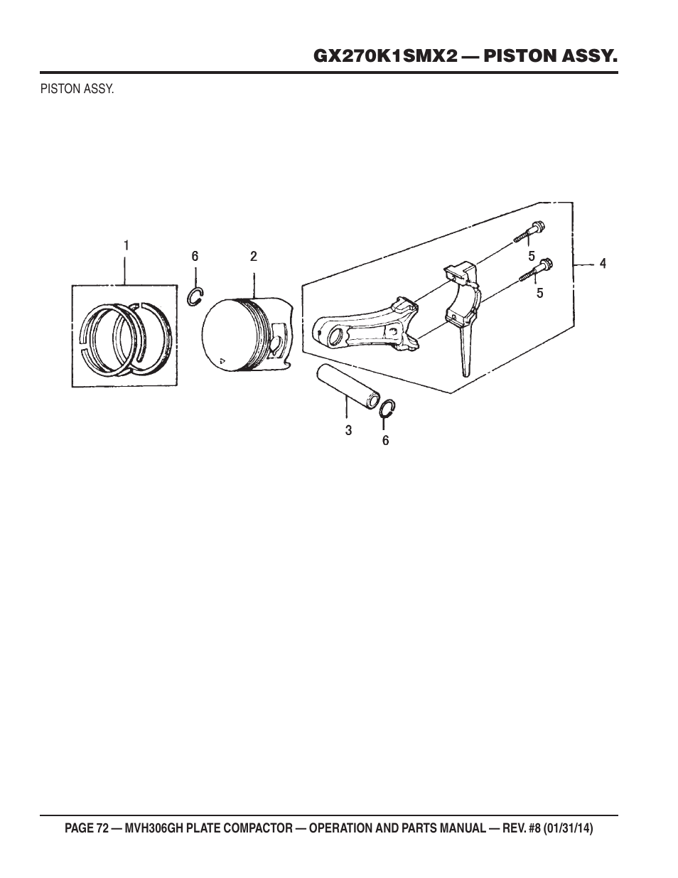 Multiquip MVH306GH User Manual | Page 72 / 80