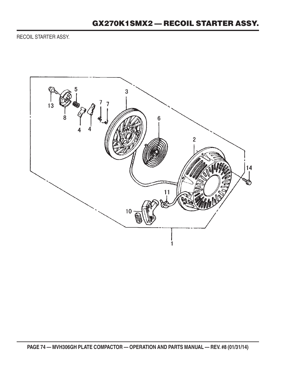 Multiquip MVH306GH User Manual | Page 74 / 80
