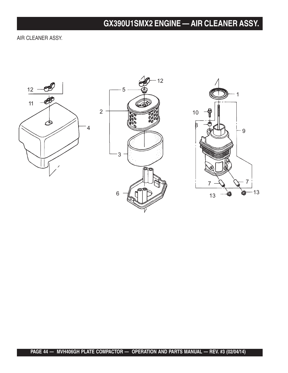 Multiquip MVH406GH User Manual | Page 44 / 78