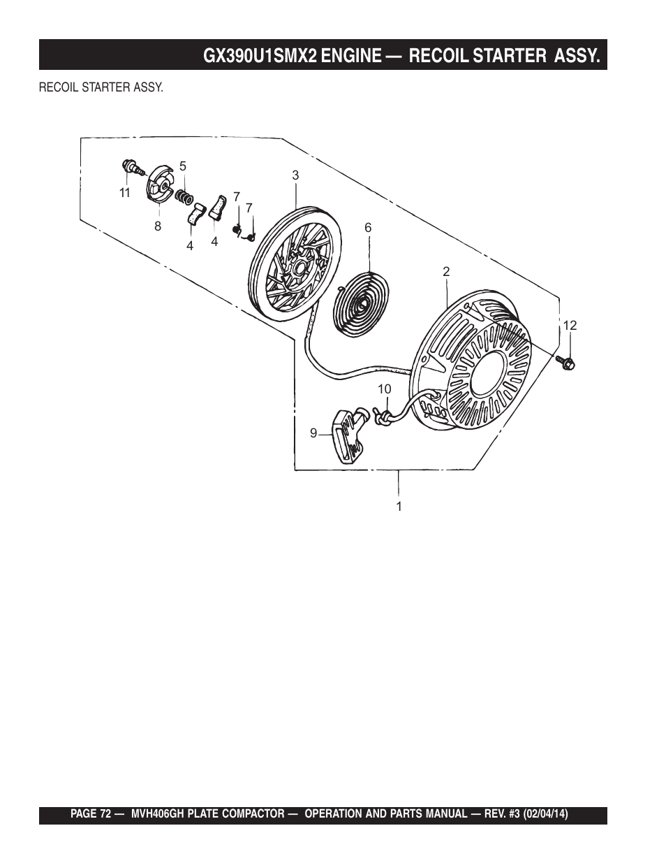 Multiquip MVH406GH User Manual | Page 72 / 78