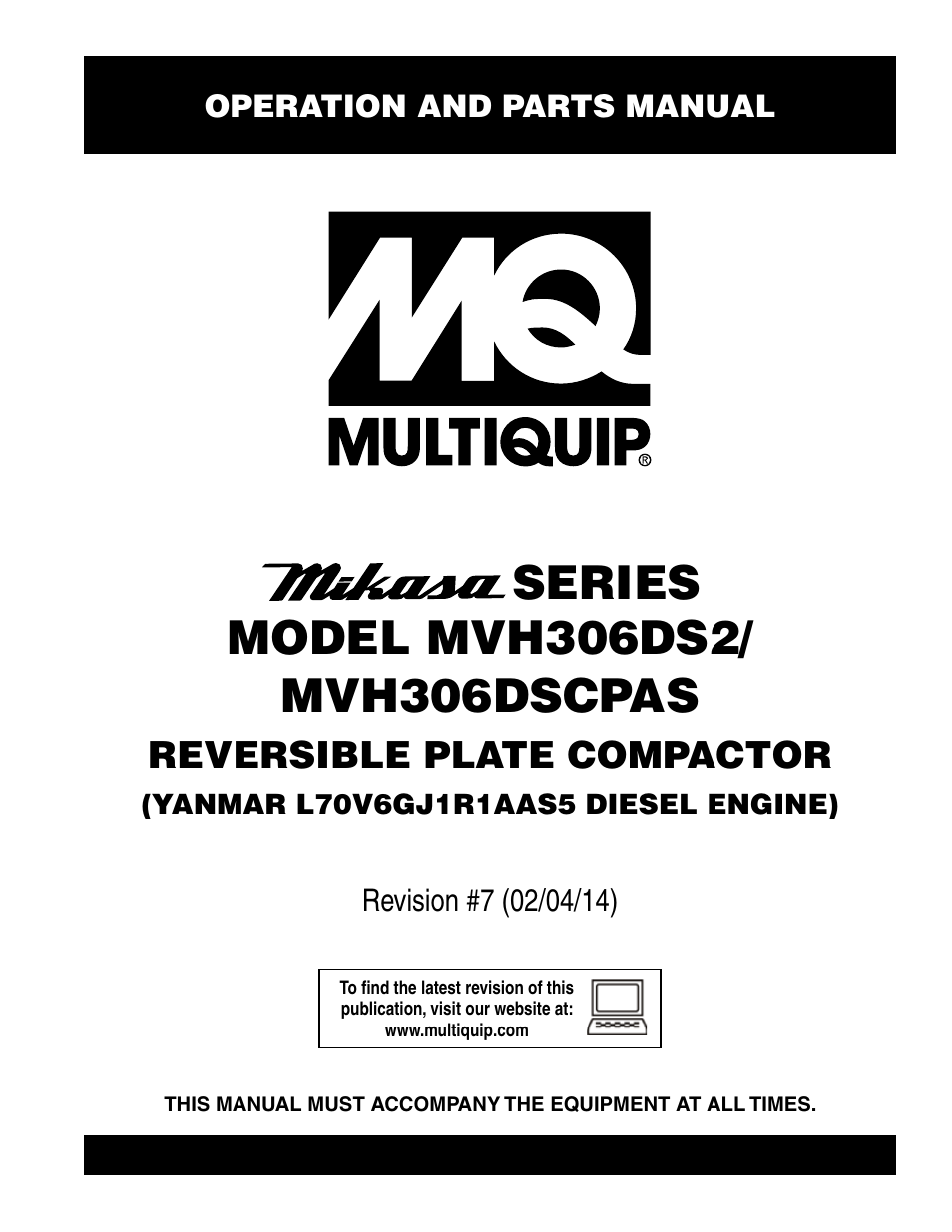 Multiquip MVH306DSCP User Manual | 80 pages