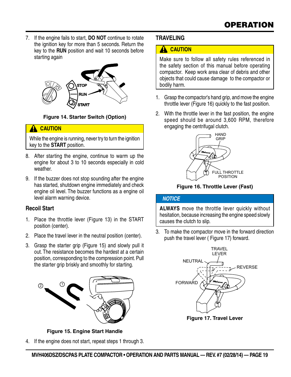 Operation | Multiquip MVH406DSCP User Manual | Page 19 / 104