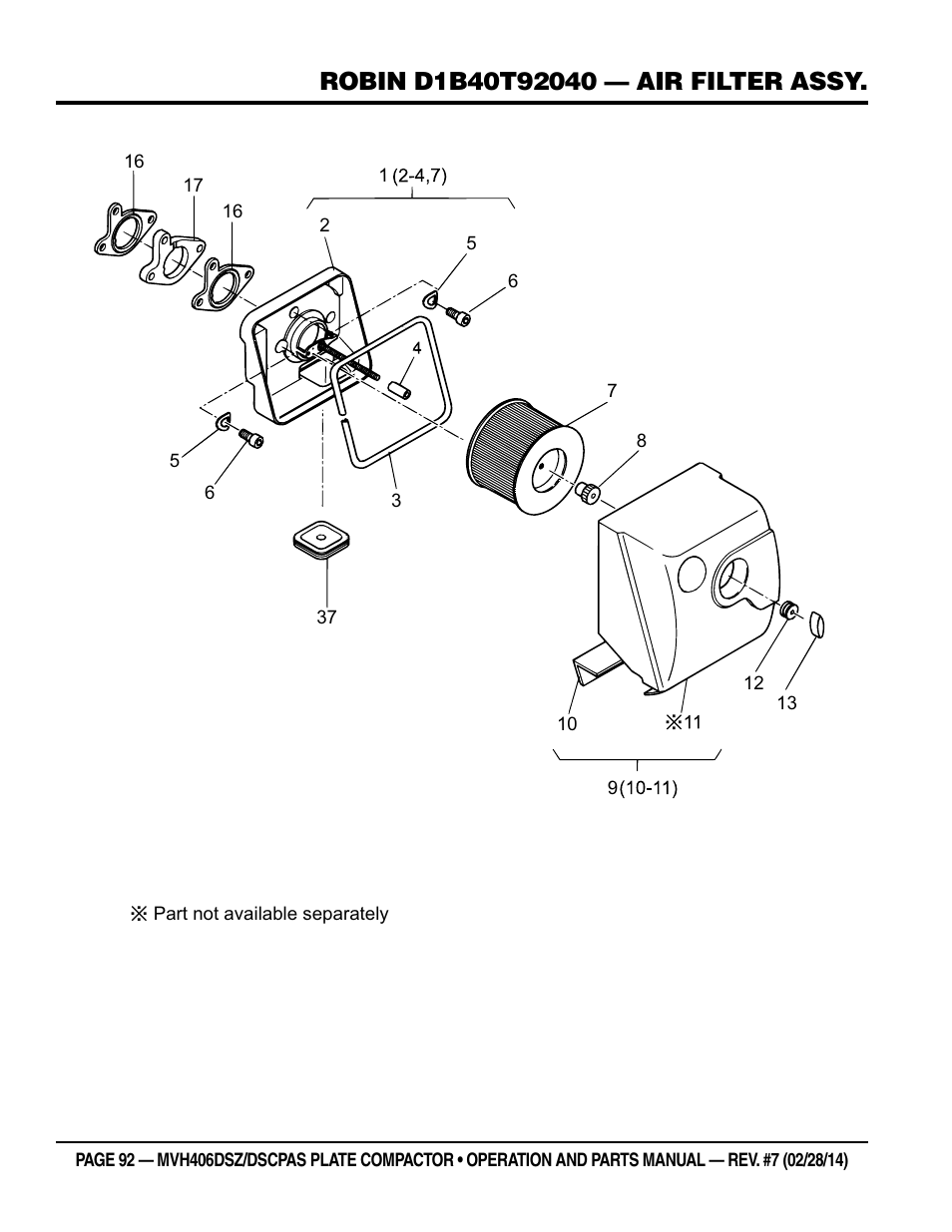 Multiquip MVH406DSCP User Manual | Page 92 / 104