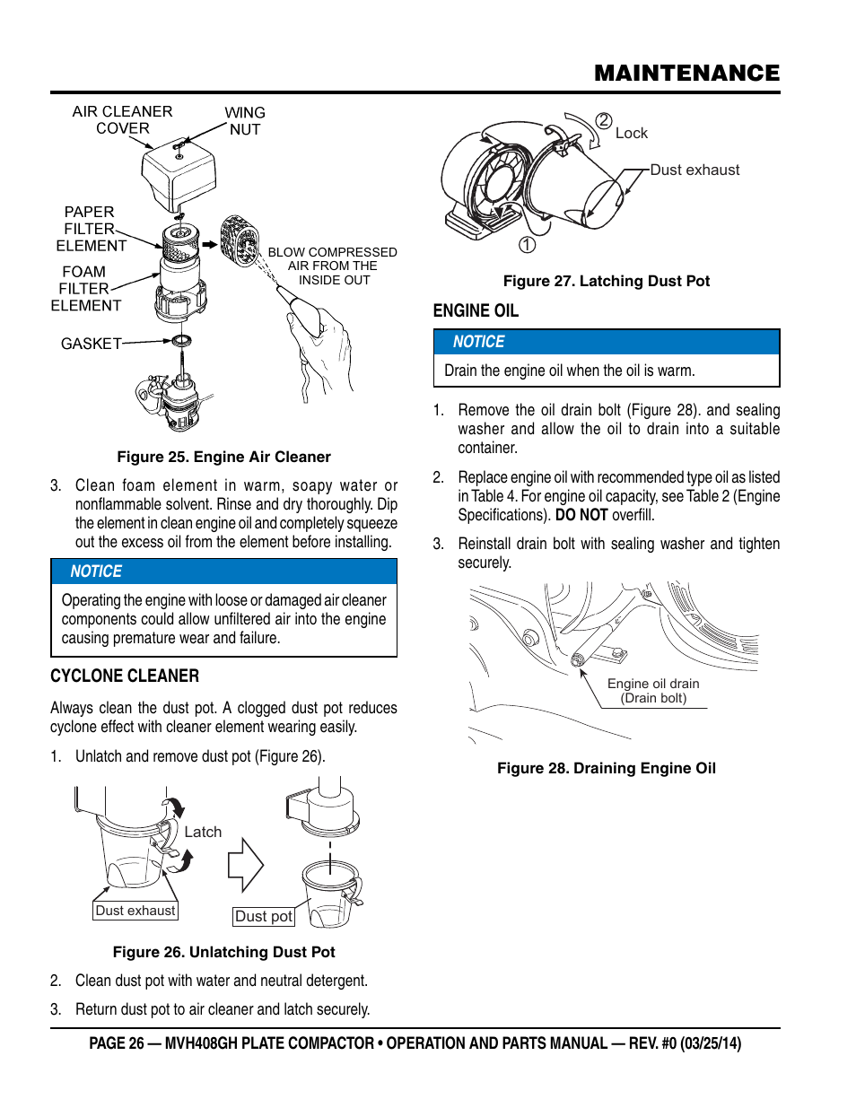 Maintenance | Multiquip MVH408GH User Manual | Page 26 / 86