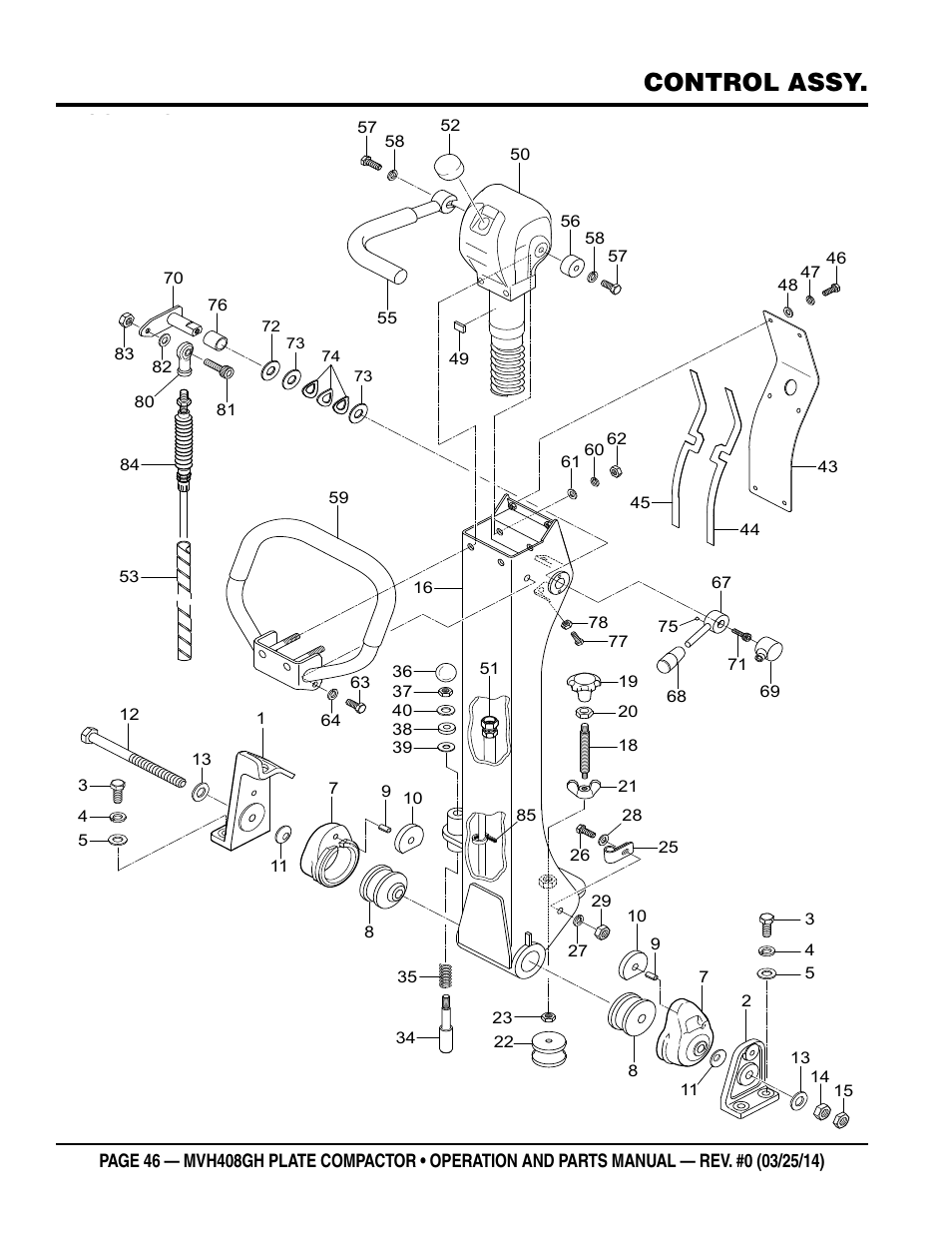 Control assy | Multiquip MVH408GH User Manual | Page 46 / 86