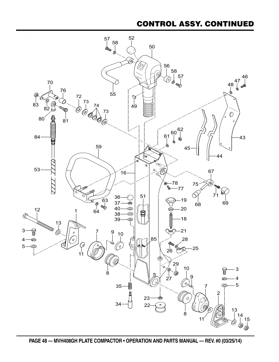Control assy. continued | Multiquip MVH408GH User Manual | Page 48 / 86
