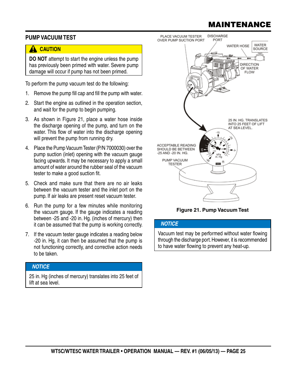 Maintenance | Multiquip WTE5C Operation Manual User Manual | Page 25 / 52
