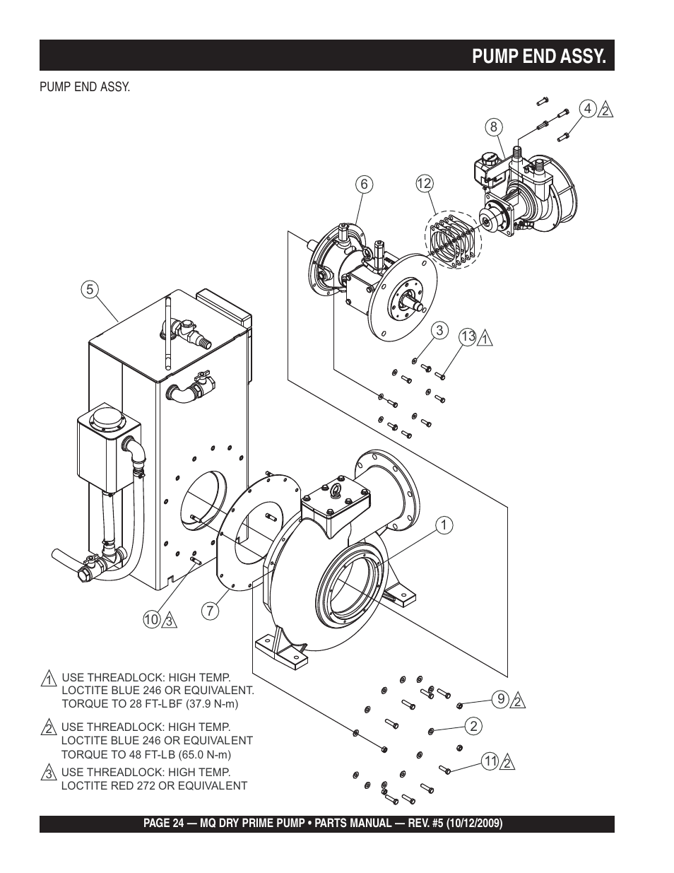 Pump end assy | Multiquip MP200SDLSM Parts Manual User Manual | Page 24 / 56