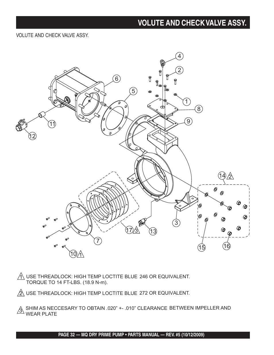 Volute and check valve assy | Multiquip MP200SDLSM Parts Manual User Manual | Page 32 / 56