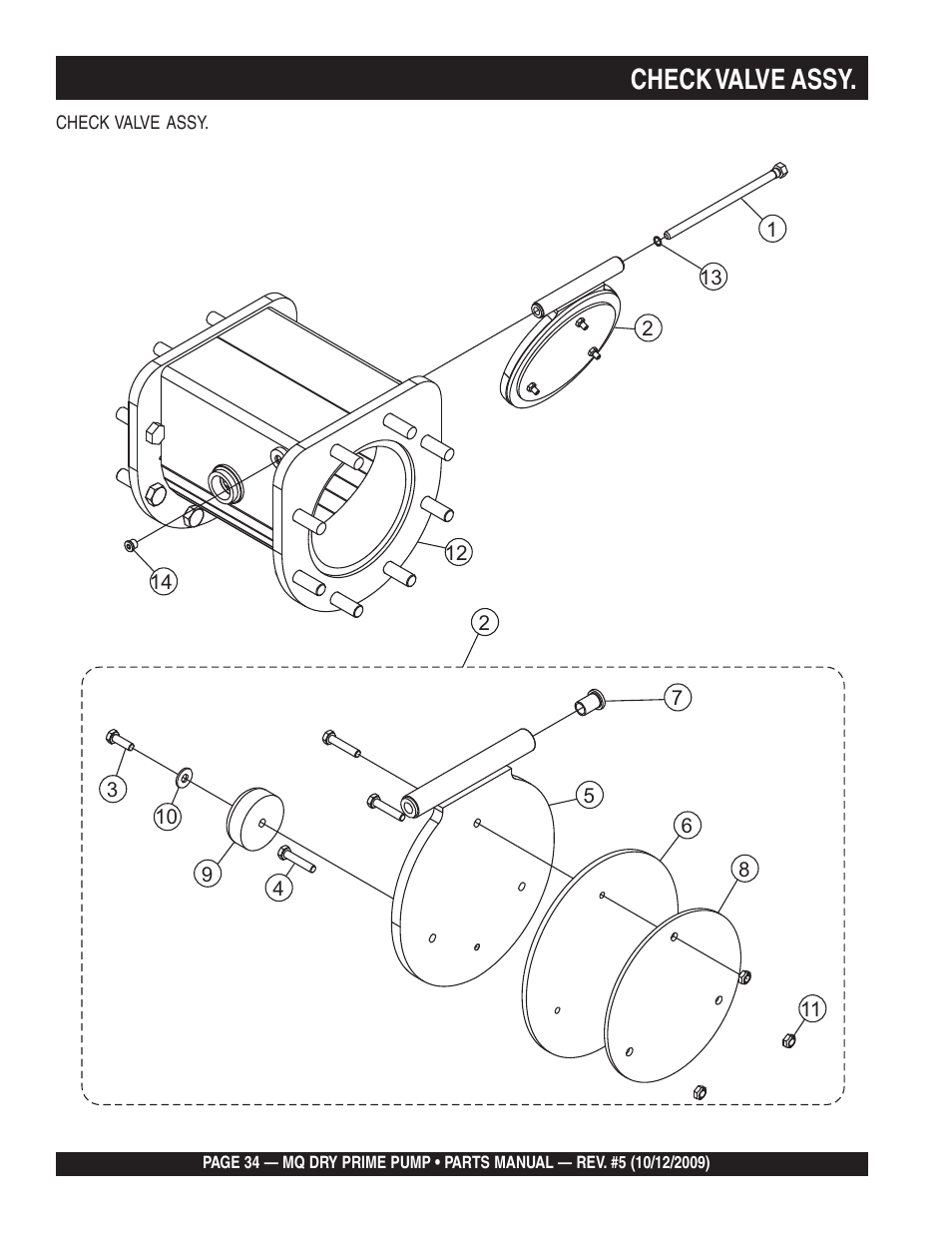 Check valve assy | Multiquip MP200SDLSM Parts Manual User Manual | Page 34 / 56