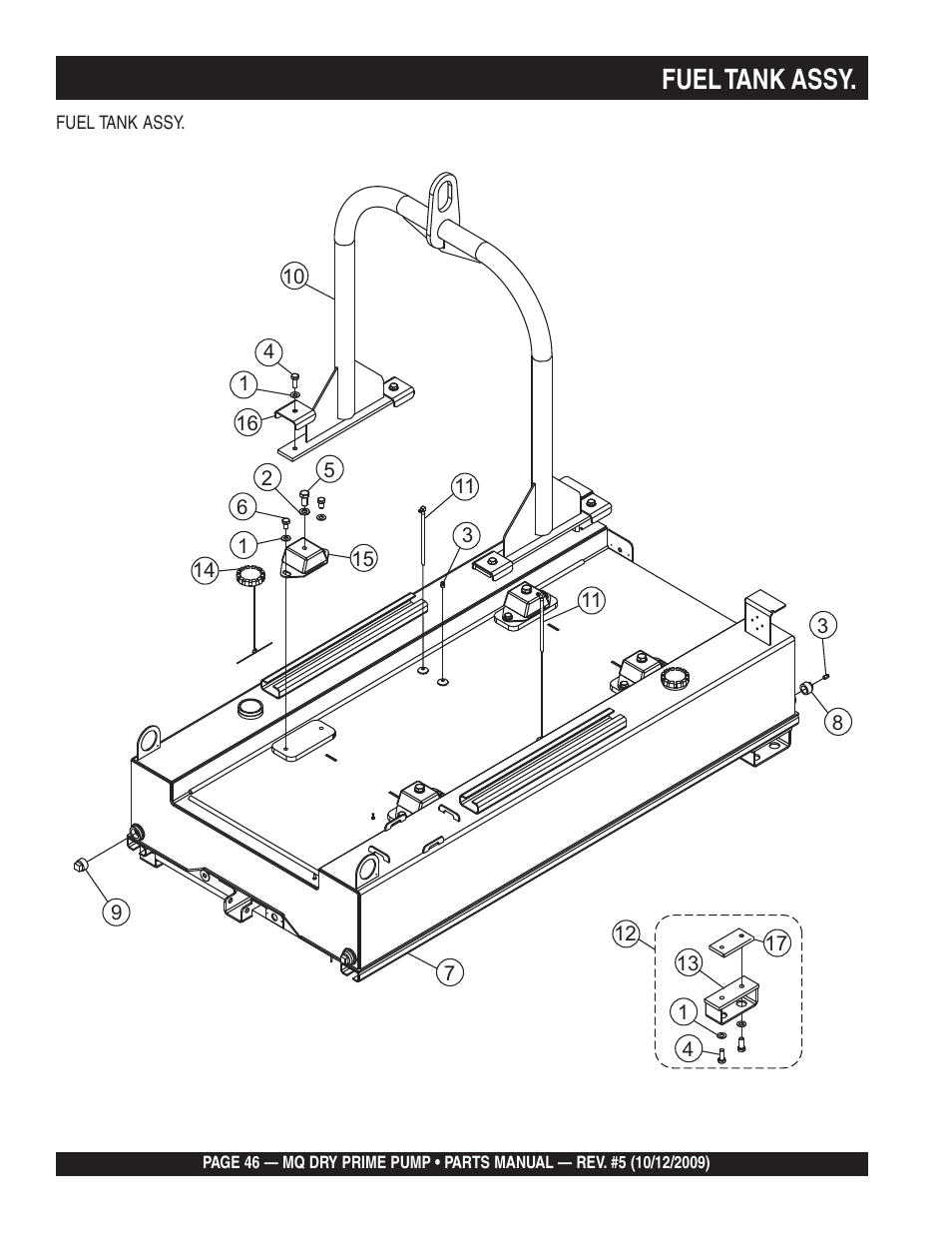 Fuel tank assy | Multiquip MP200SDLSM Parts Manual User Manual | Page 46 / 56