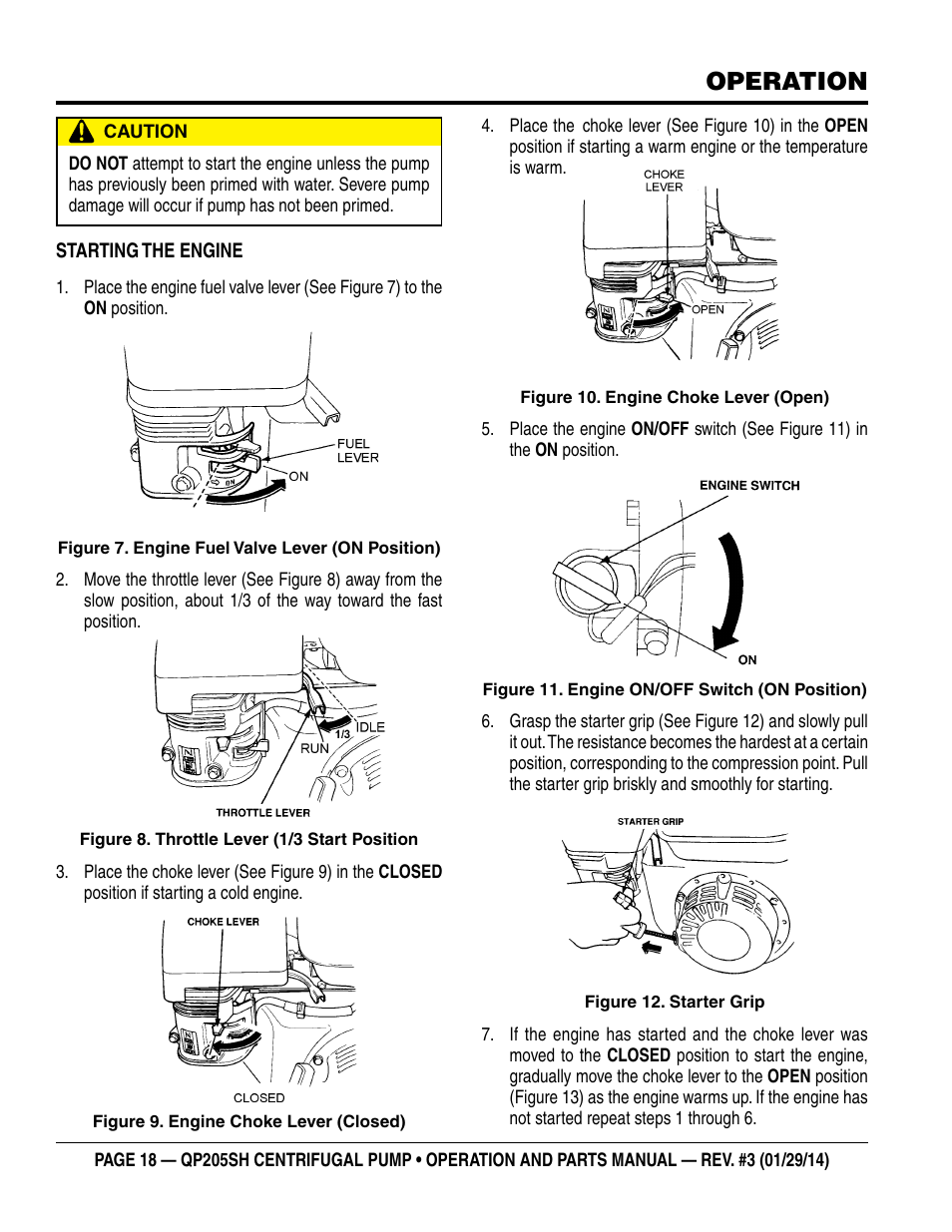 Operation | Multiquip QP205SH User Manual | Page 18 / 36