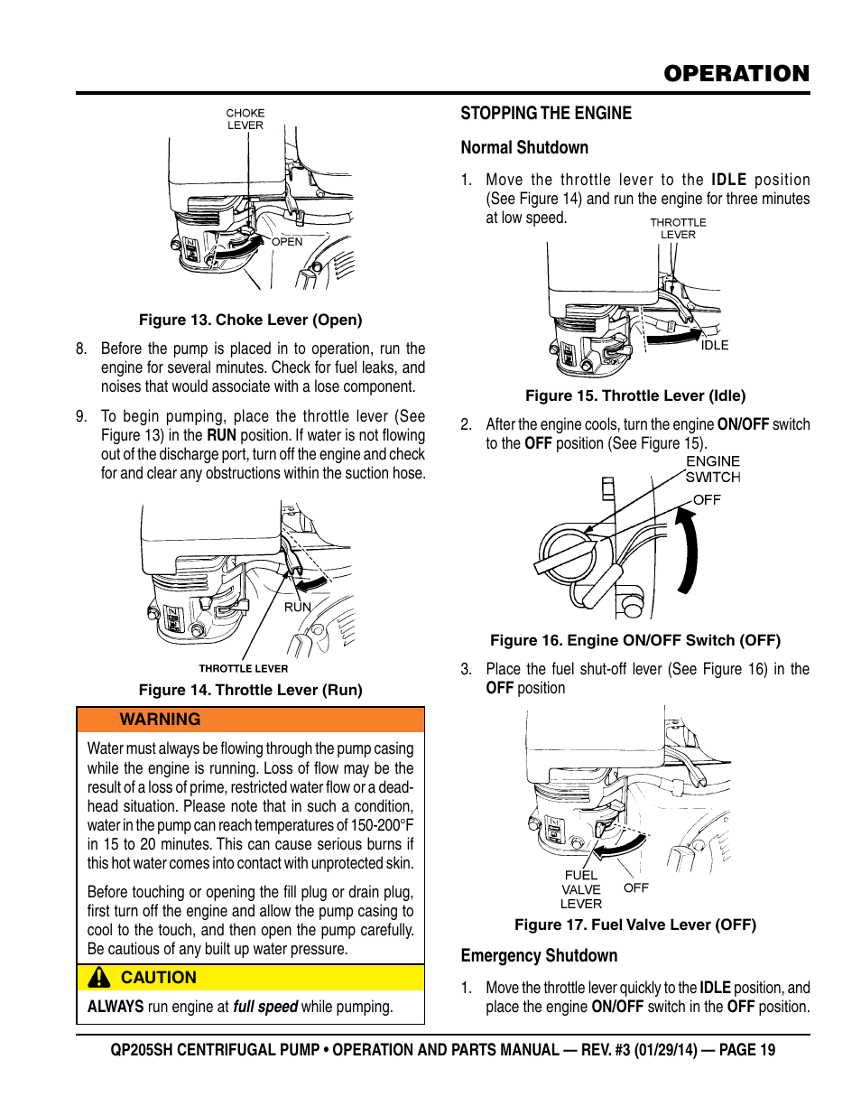 Operation | Multiquip QP205SH User Manual | Page 19 / 36