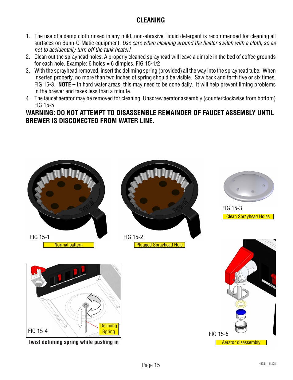 Bunn CWTF User Manual | Page 15 / 17