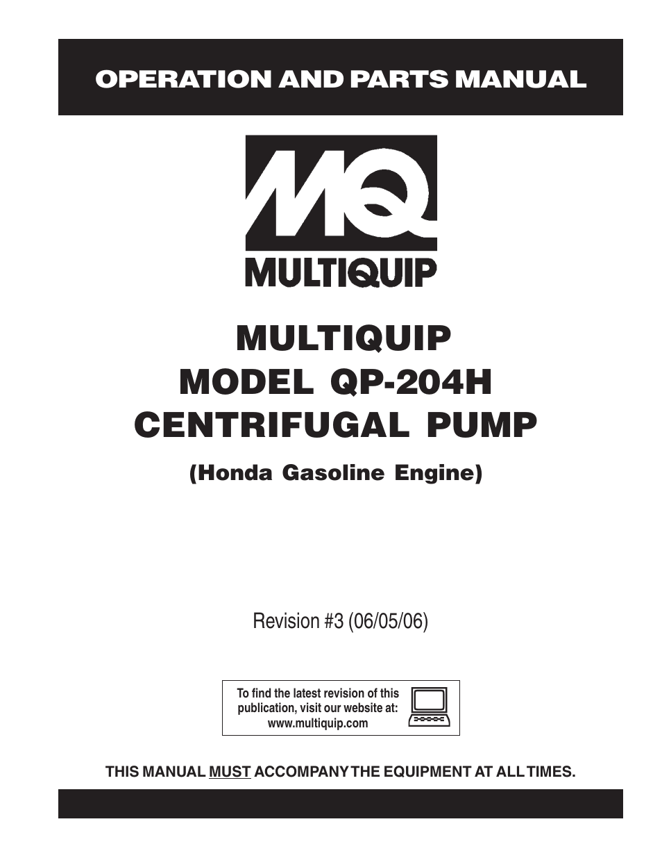 Multiquip QP204H User Manual | 68 pages