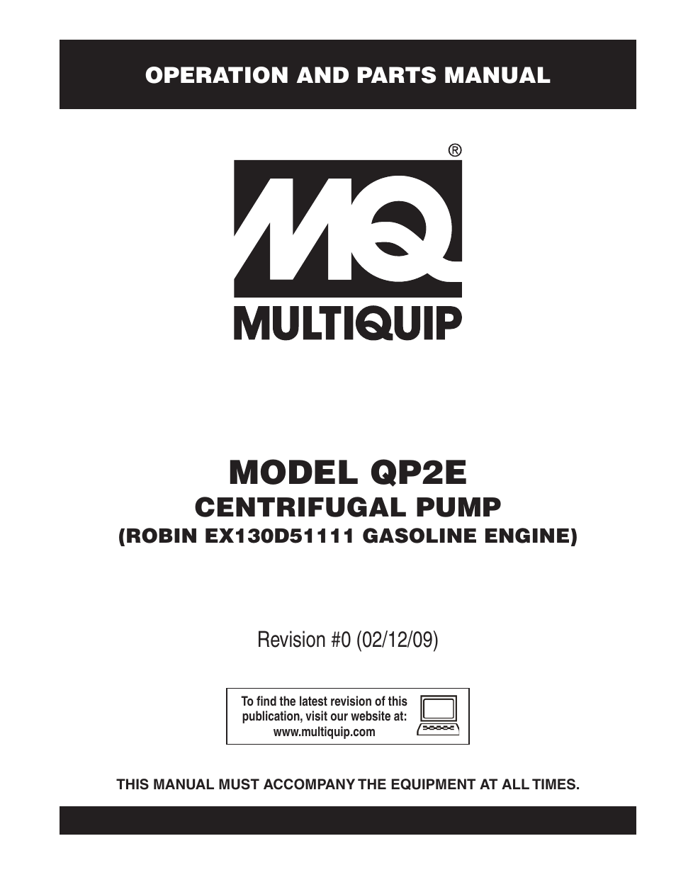 Multiquip QP2E User Manual | 56 pages