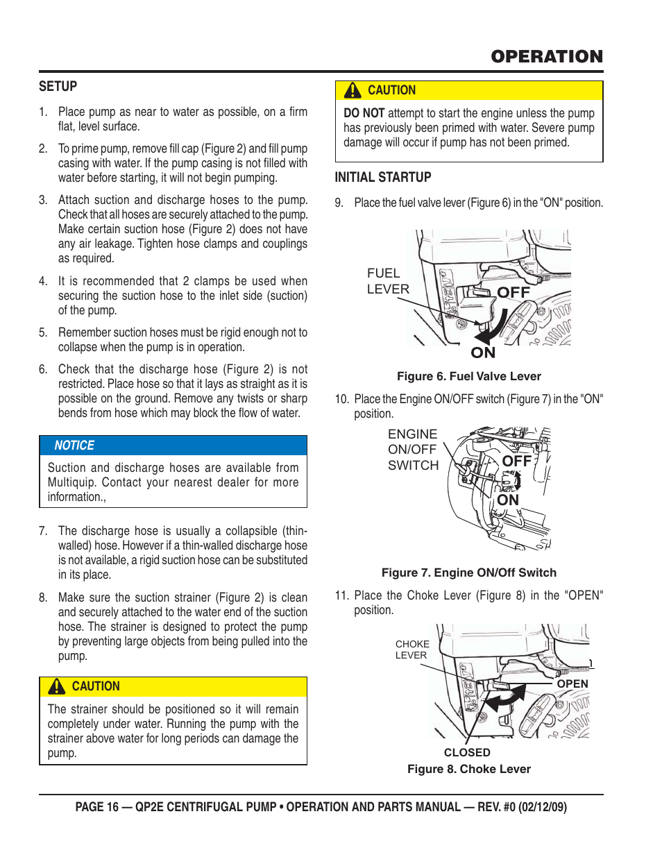 Operation | Multiquip QP2E User Manual | Page 16 / 56
