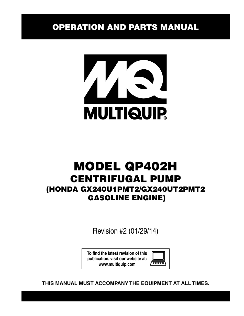 Multiquip QP402H User Manual | 36 pages