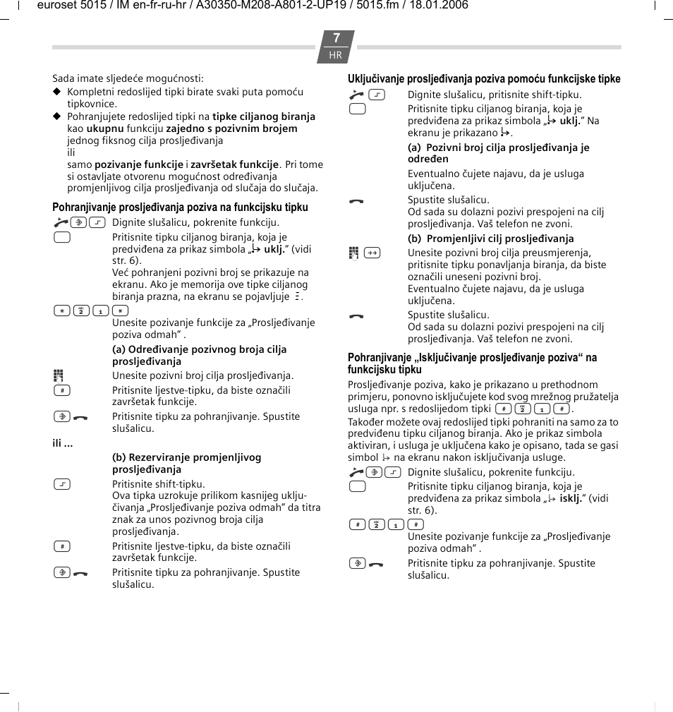 Siemens Euroset 5015 User Manual | Page 33 / 36