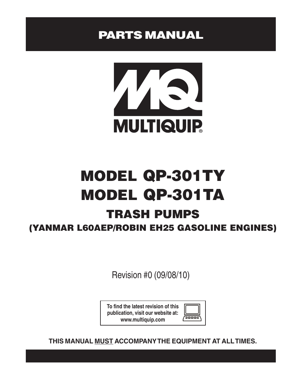 Multiquip QP301TA_TY User Manual | 14 pages