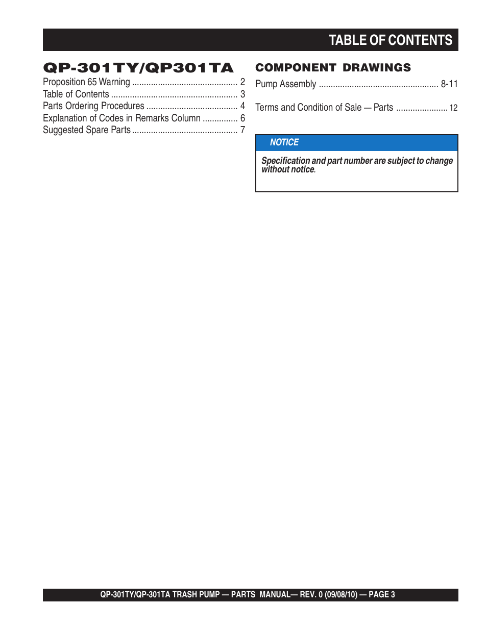 Multiquip QP301TA_TY User Manual | Page 3 / 14