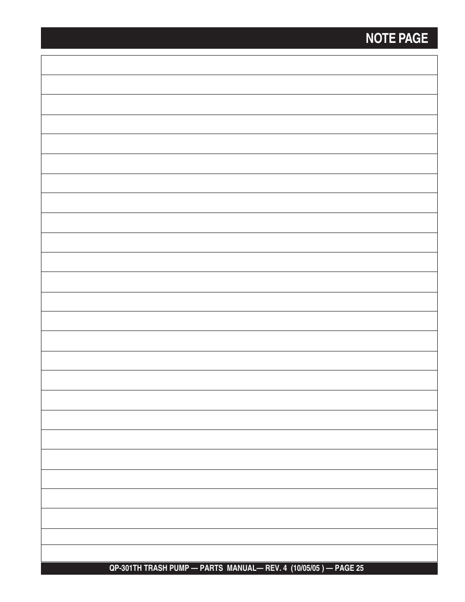 Multiquip QP301TH User Manual | Page 25 / 70