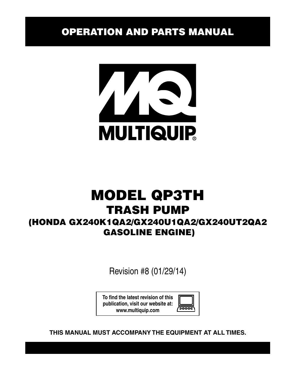 Multiquip QP3TH User Manual | 38 pages