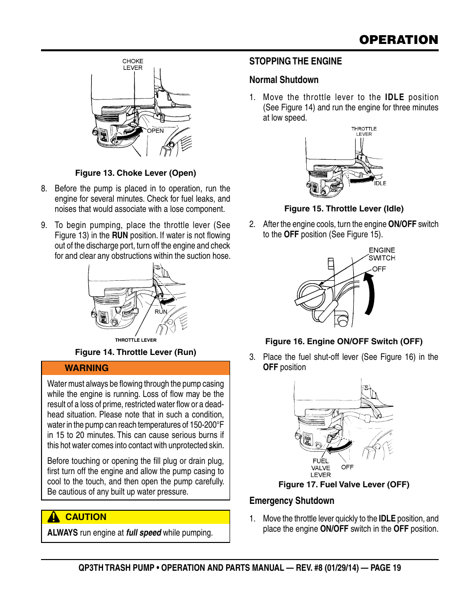 Operation | Multiquip QP3TH User Manual | Page 19 / 38