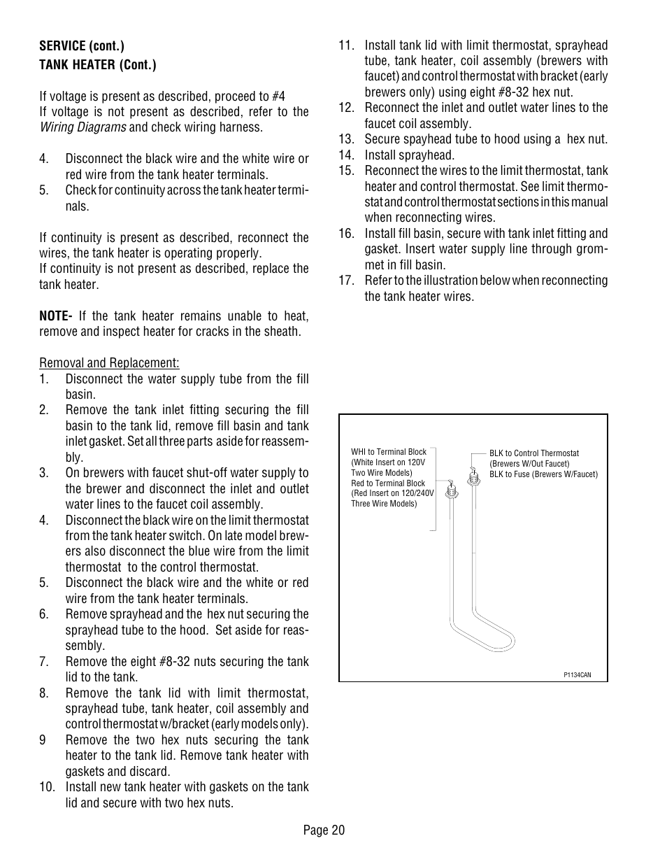 Bunn CWT-TS User Manual | Page 20 / 24