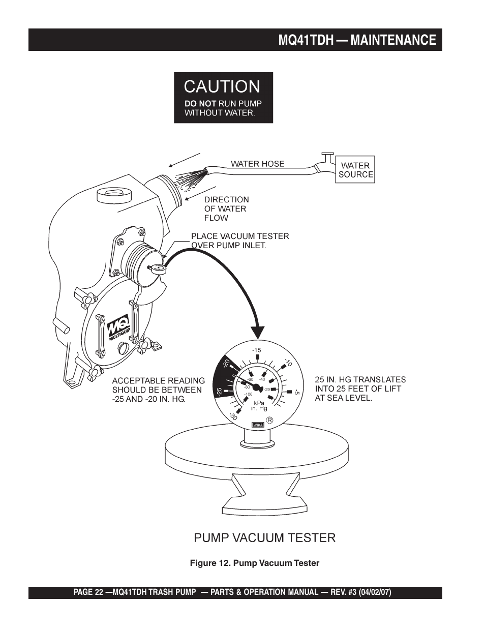 Mq41tdh — maintenance | Multiquip MQ41TDH User Manual | Page 22 / 88