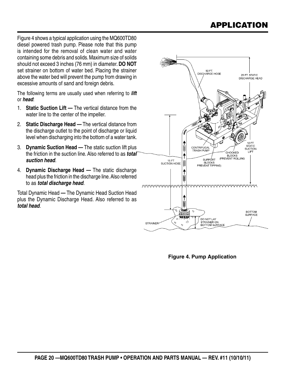 Application | Multiquip MQ600TD80 User Manual | Page 20 / 76