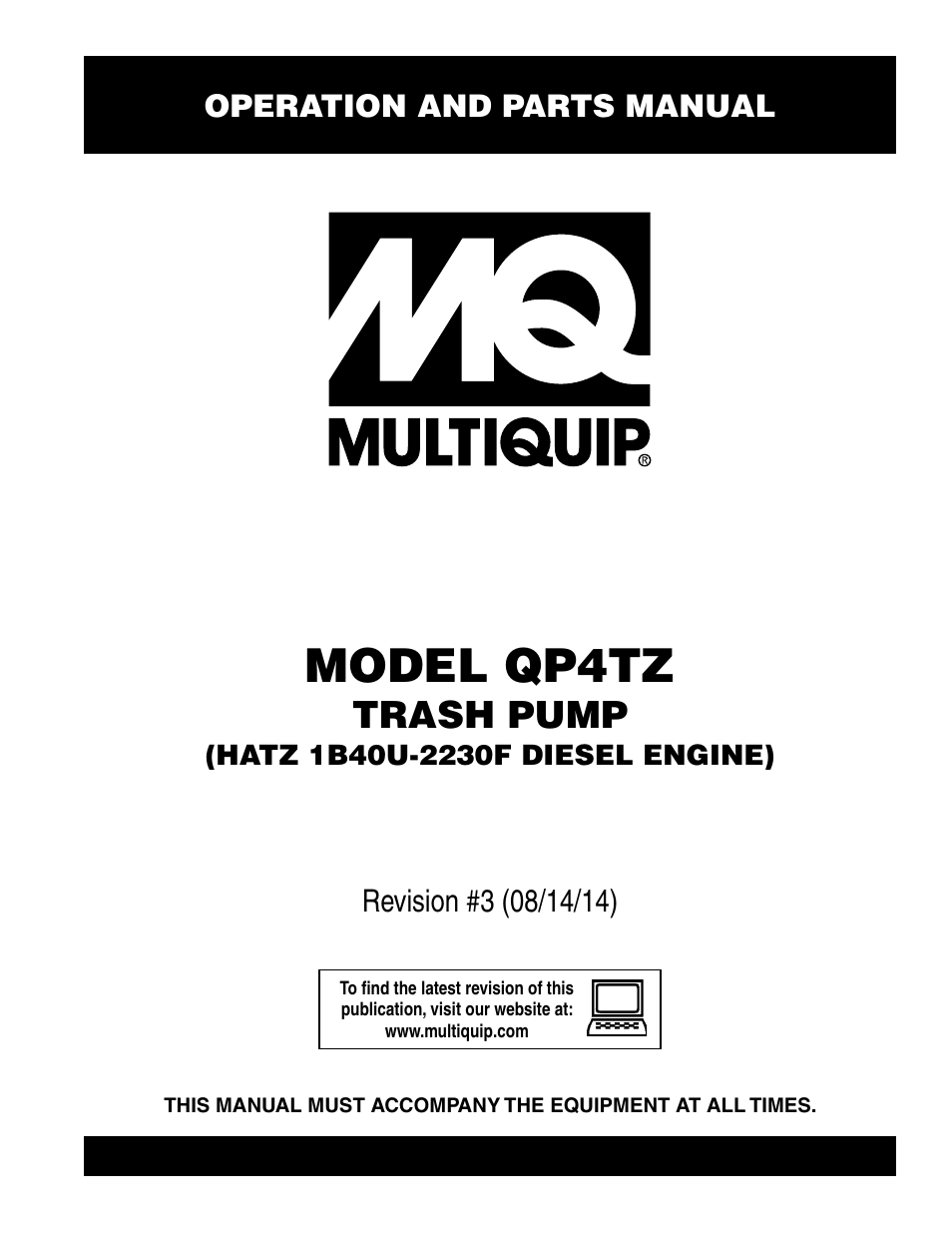 Multiquip QP4TZ User Manual | 36 pages